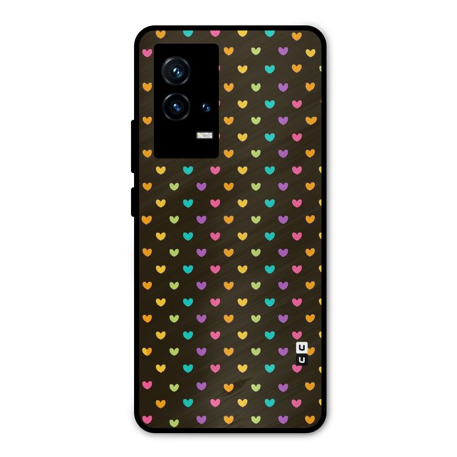 Rainbow Hearts Metal Back Case for iQOO 9 5G