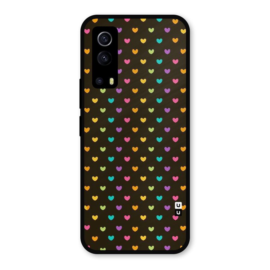 Rainbow Hearts Metal Back Case for iQOO Z3