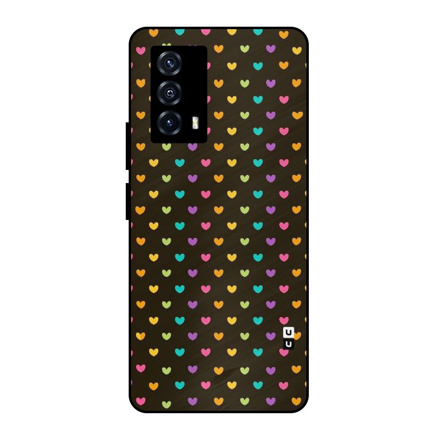 Rainbow Hearts Metal Back Case for iQOO Z5