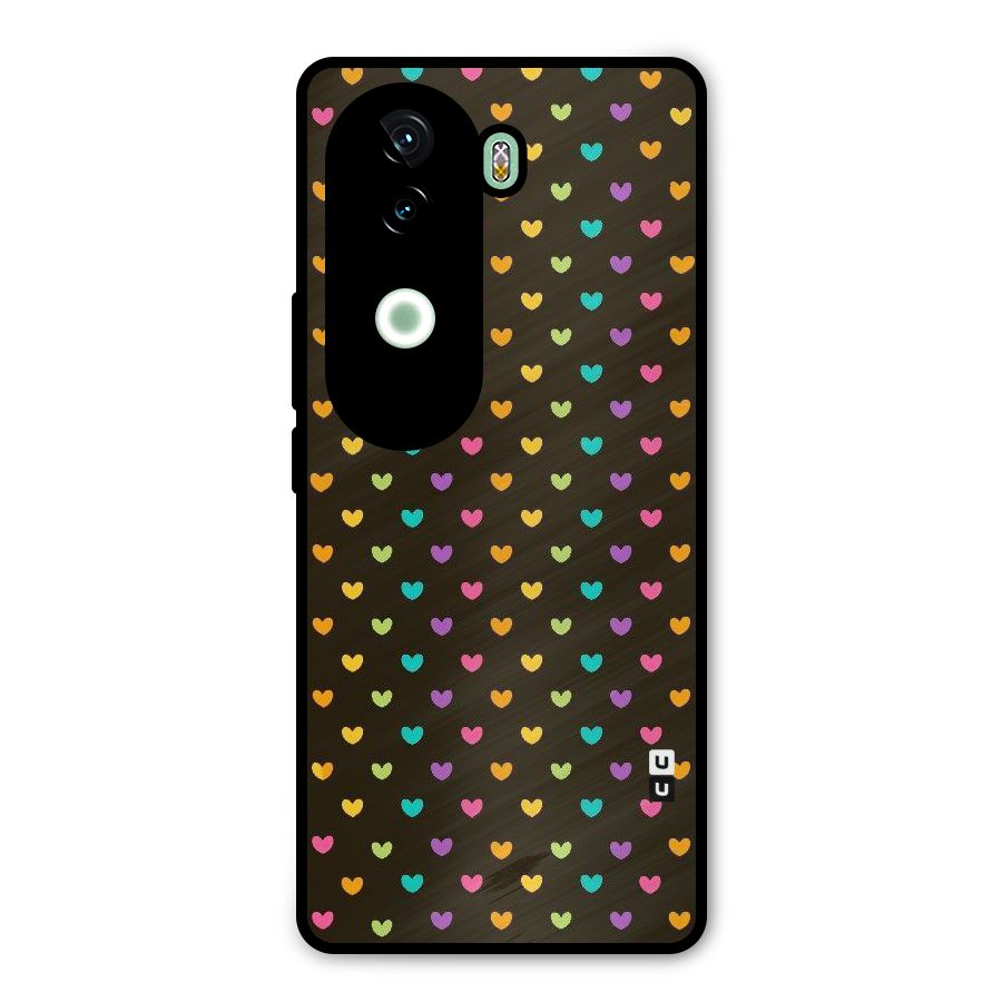 Rainbow Hearts Metal Back Case for iQOO Z9s