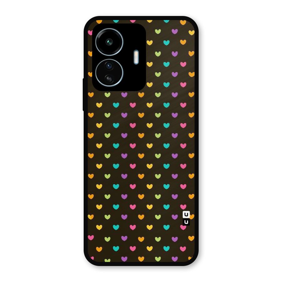 Rainbow Hearts Metal Back Case for vivo iQOO Z6 Lite 5G