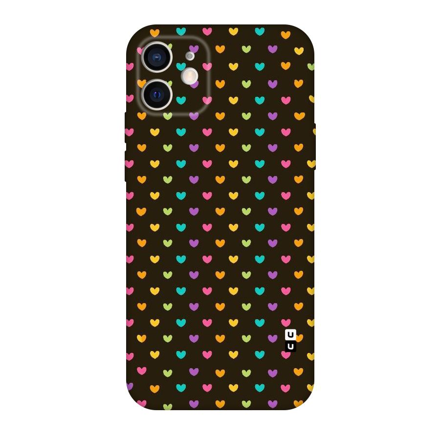Rainbow Hearts Original Polycarbonate Back Case for iPhone 12