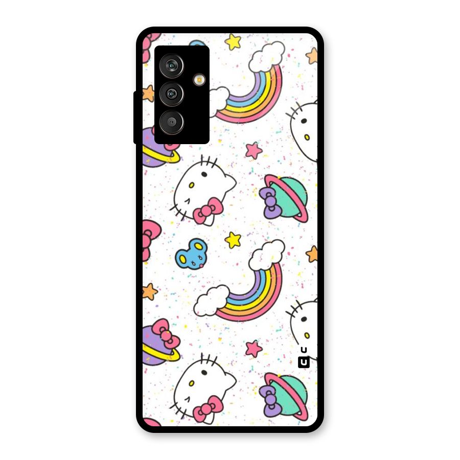 Rainbow Kit Tee Glass Back Case for Galaxy M13