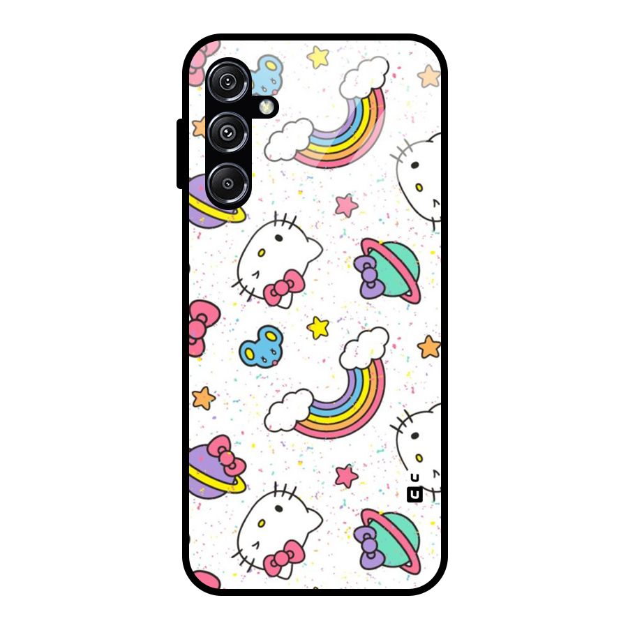 Rainbow Kit Tee Glass Back Case for Galaxy M34 5G