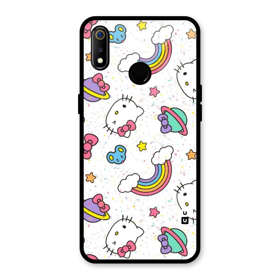 Rainbow Kit Tee Glass Back Case for Realme 3