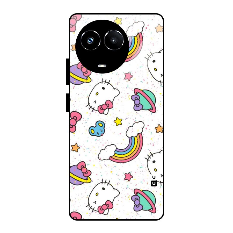 Rainbow Kit Tee Glass Back Case for Realme Narzo 60X