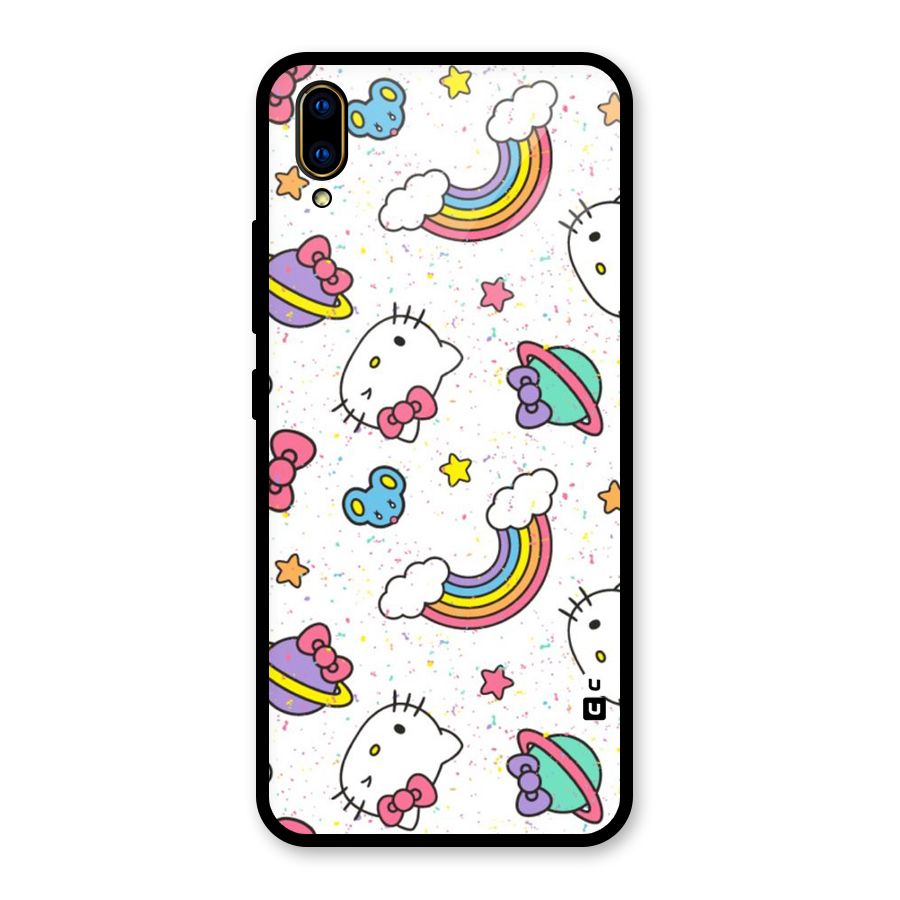 Rainbow Kit Tee Glass Back Case for Vivo V11 Pro
