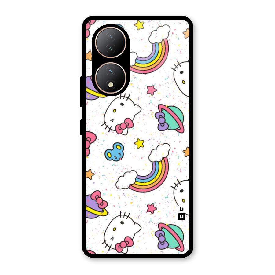 Rainbow Kit Tee Glass Back Case for Vivo Y100A