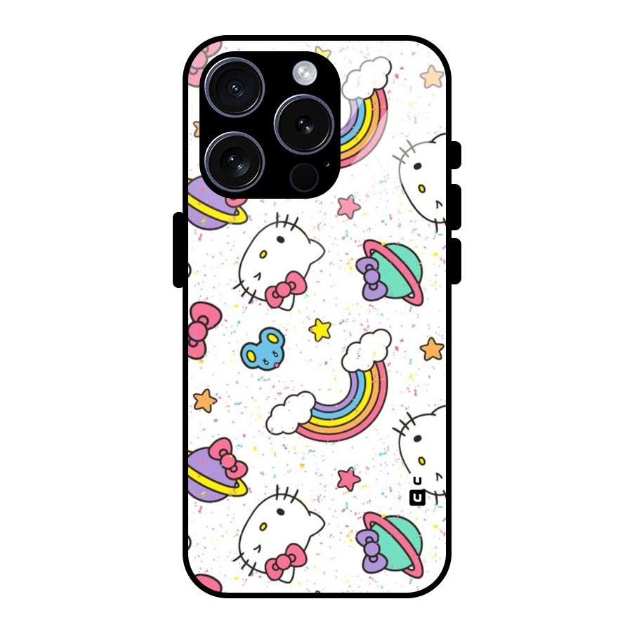Rainbow Kit Tee Glass Back Case for iPhone 15 Pro