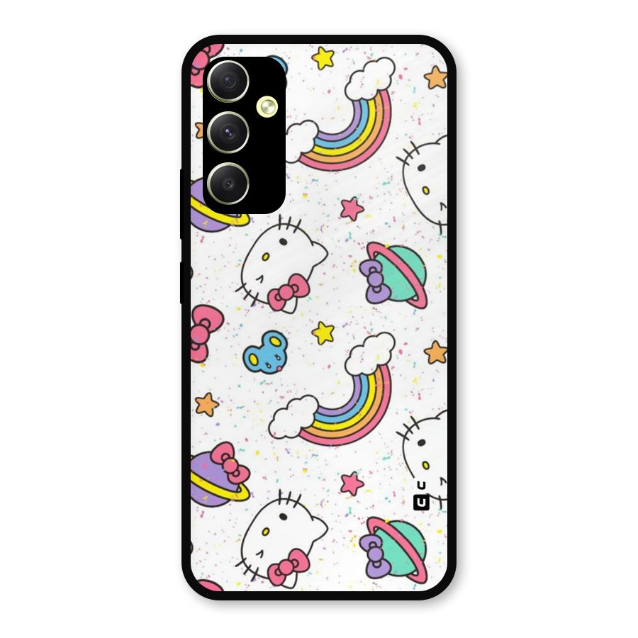 Rainbow Kit Tee Metal Back Case for Galaxy A34