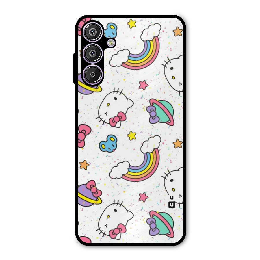Rainbow Kit Tee Metal Back Case for Galaxy M15