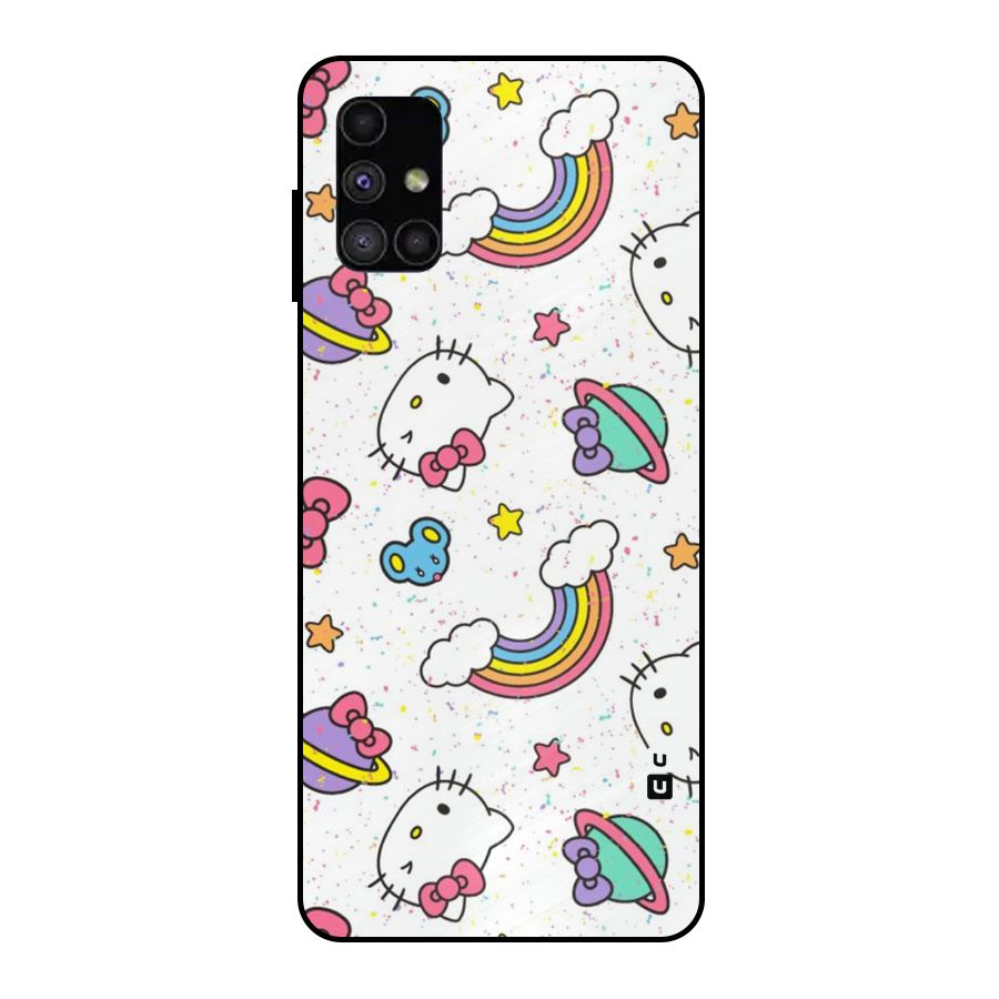 Rainbow Kit Tee Metal Back Case for Galaxy M51