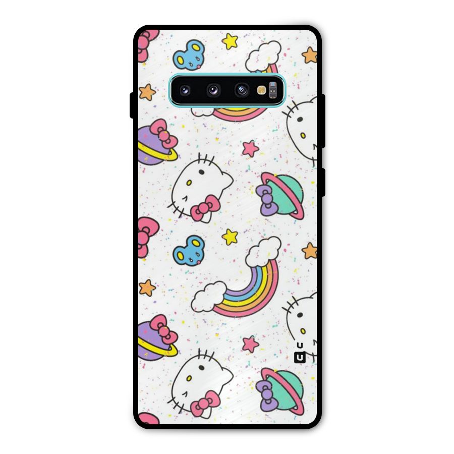 Rainbow Kit Tee Metal Back Case for Galaxy S10 Plus