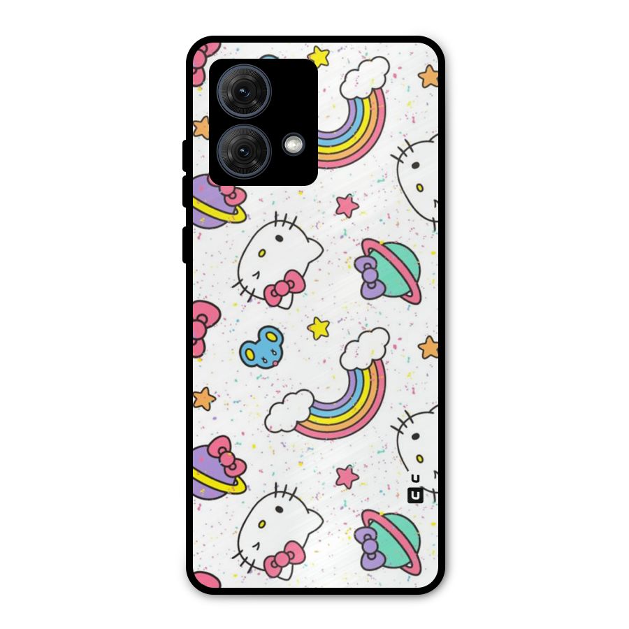 Rainbow Kit Tee Metal Back Case for Moto G84