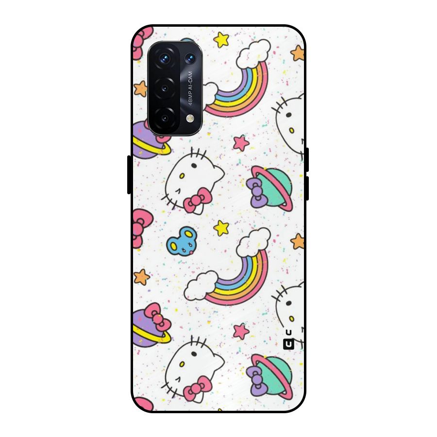 Rainbow Kit Tee Metal Back Case for Oppo A74 5G