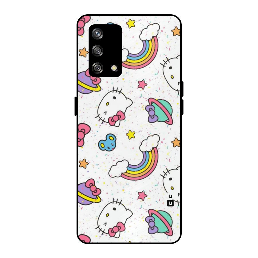 Rainbow Kit Tee Metal Back Case for Oppo F19s