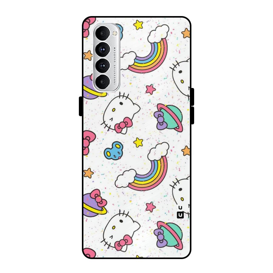 Rainbow Kit Tee Metal Back Case for Oppo Reno4 Pro