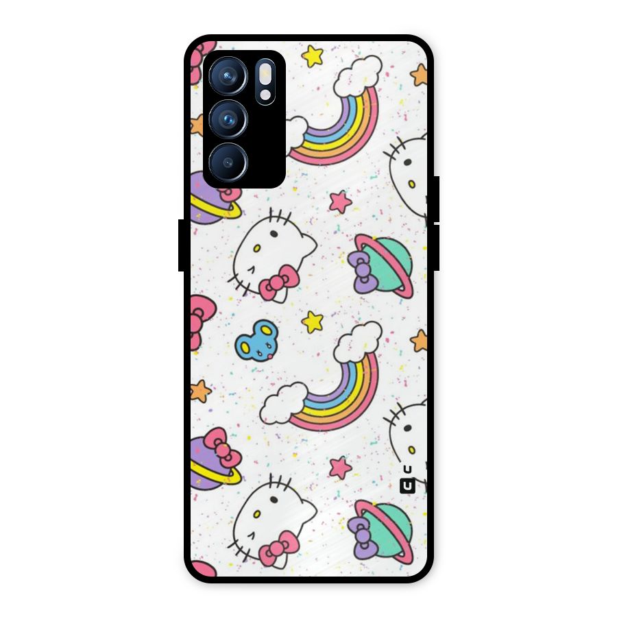 Rainbow Kit Tee Metal Back Case for Oppo Reno6 5G