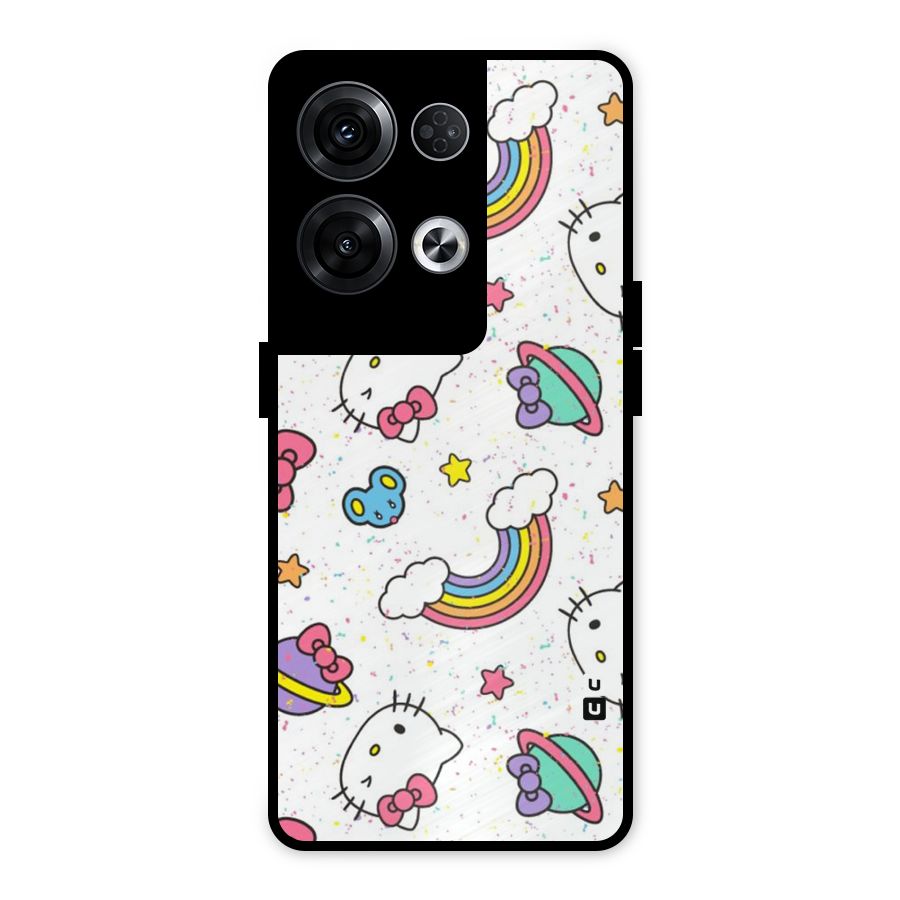 Rainbow Kit Tee Metal Back Case for Oppo Reno8 Pro 5G