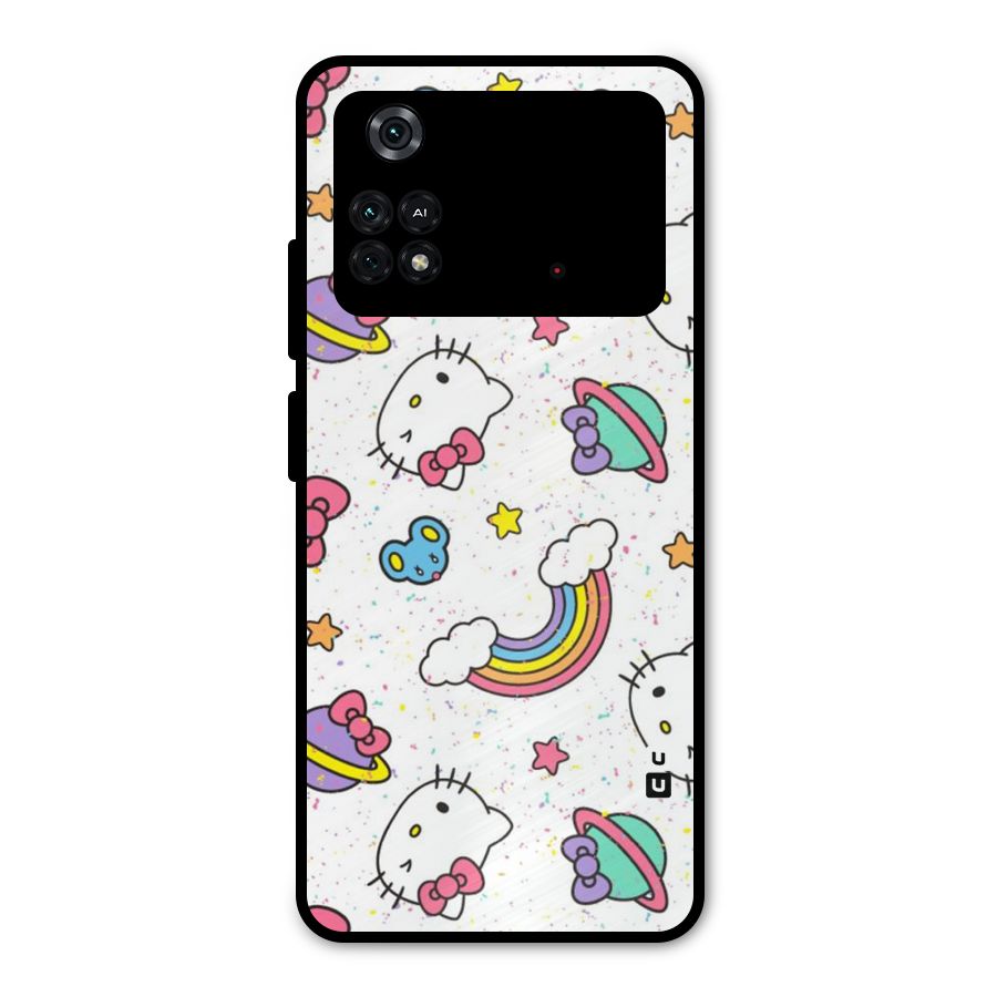 Rainbow Kit Tee Metal Back Case for Poco M4 Pro 4G