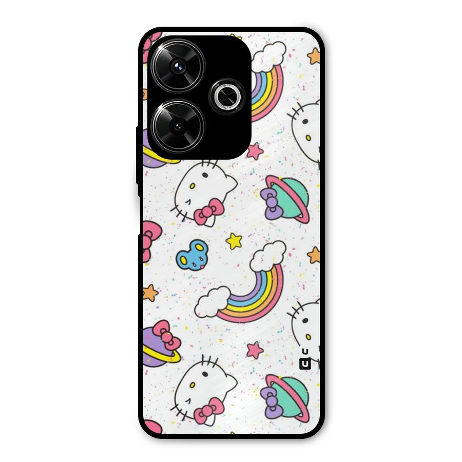 Rainbow Kit Tee Metal Back Case for Poco M6 Plus