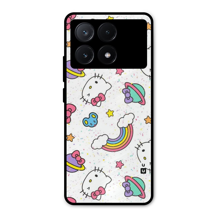 Rainbow Kit Tee Metal Back Case for Poco X6 Pro