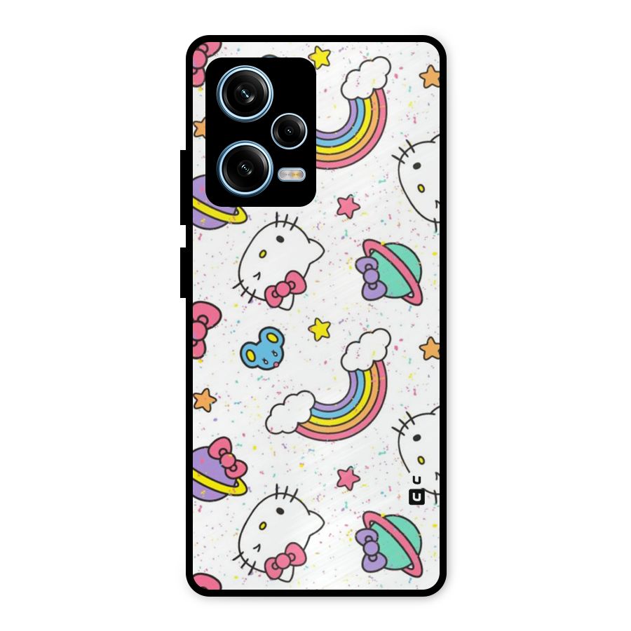 Rainbow Kit Tee Metal Back Case for Redmi Note 12 Pro