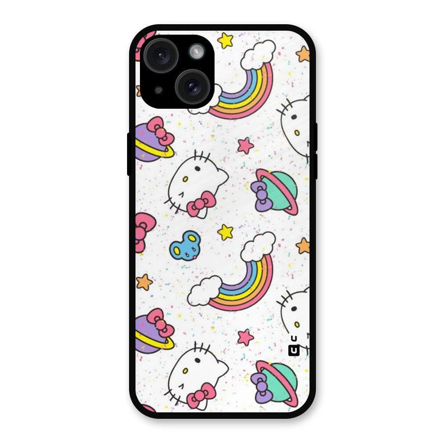 Rainbow Kit Tee Metal Back Case for iPhone 15 Plus