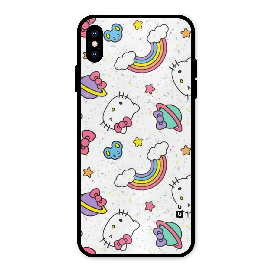 Rainbow Kit Tee Metal Back Case for iPhone XS Max