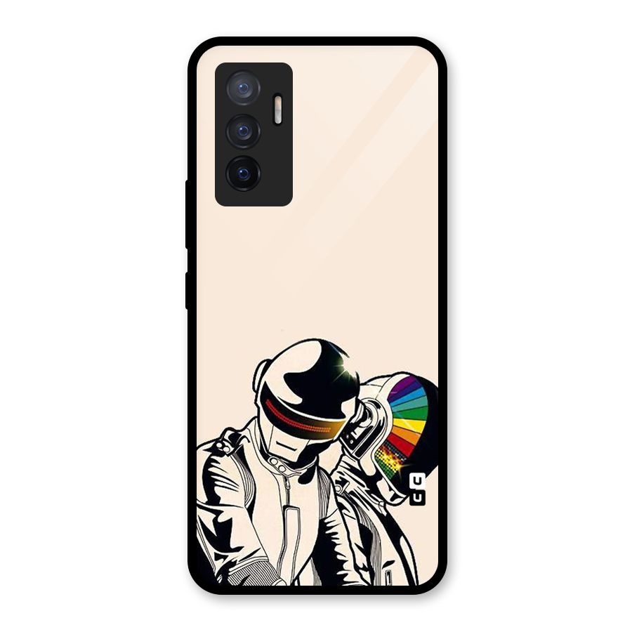 Rainbow Radio Glass Back Case for Vivo V23e