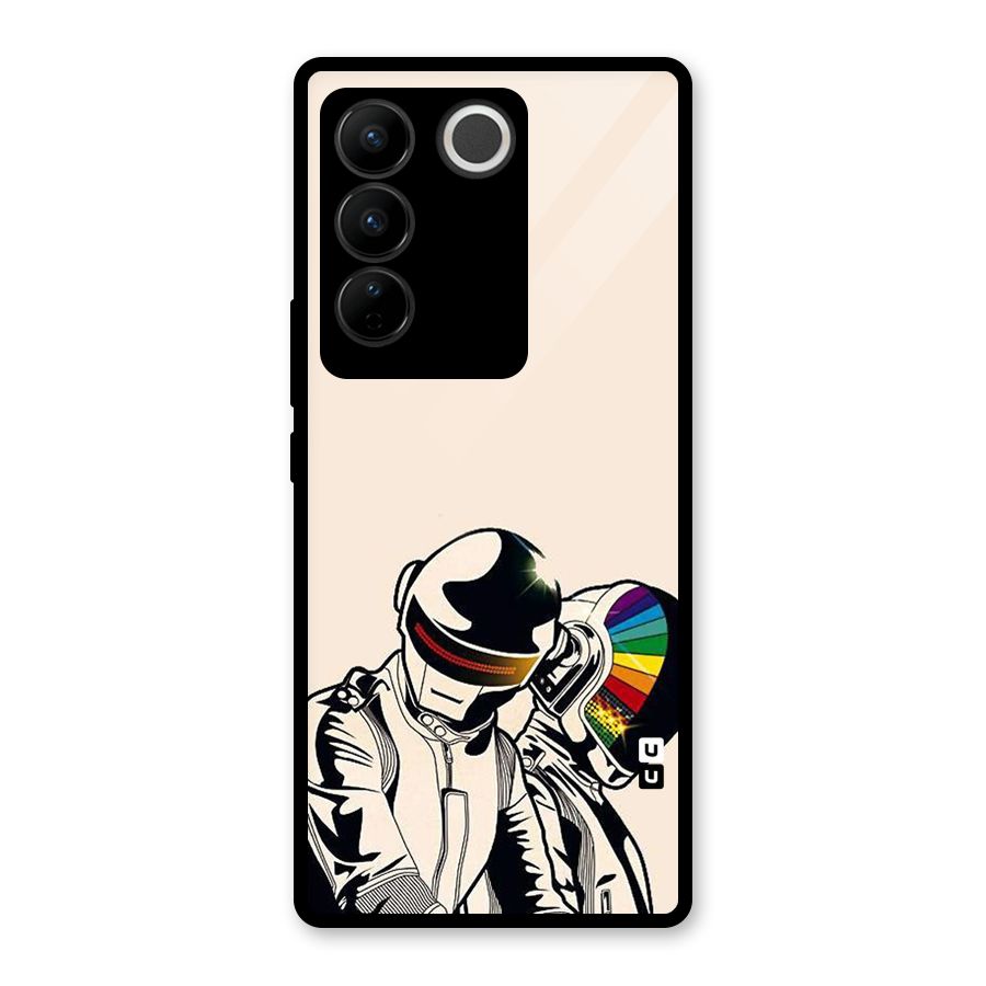 Rainbow Radio Glass Back Case for Vivo V27