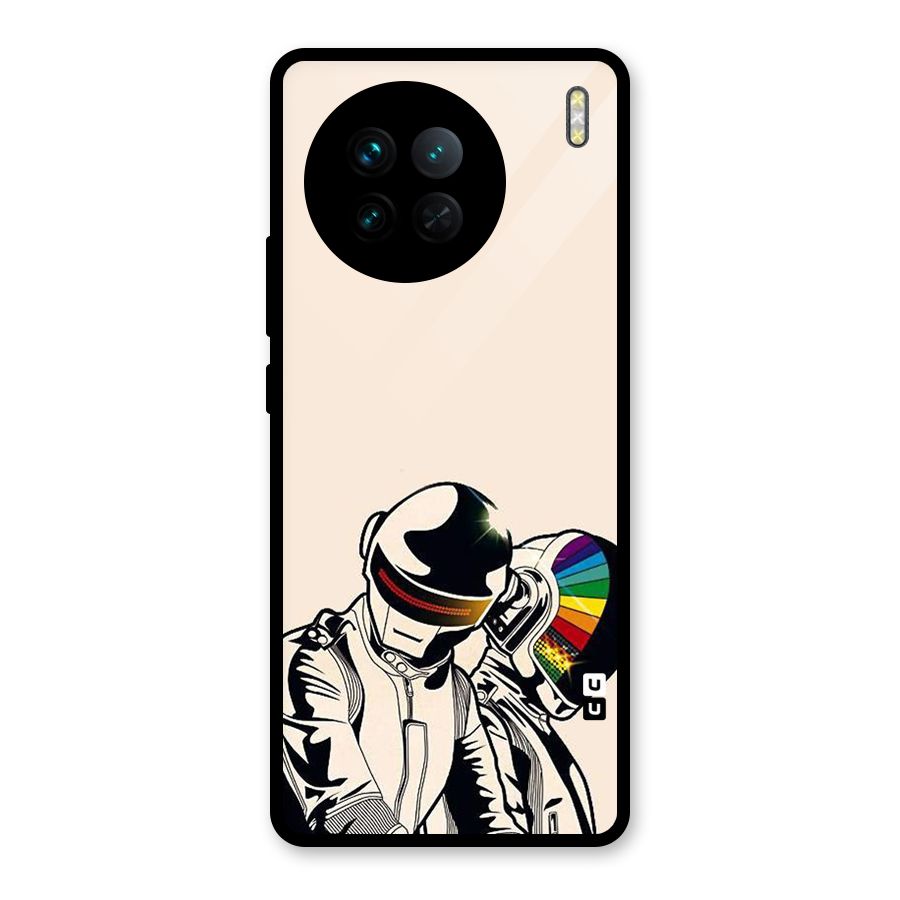 Rainbow Radio Glass Back Case for Vivo X90