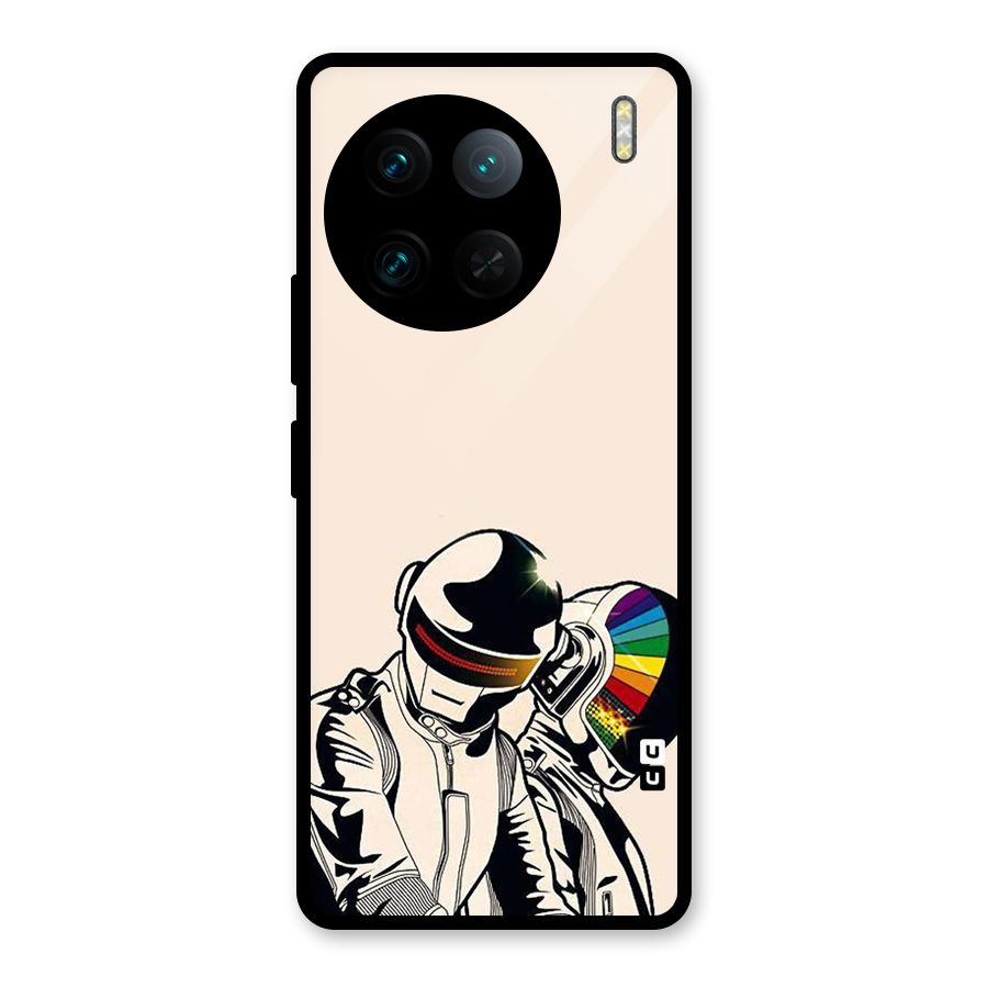 Rainbow Radio Glass Back Case for Vivo X90 Pro