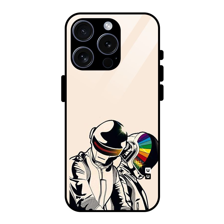 Rainbow Radio Glass Back Case for iPhone 15 Pro