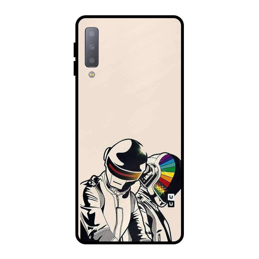 Rainbow Radio Metal Back Case for Galaxy A7 (2018)