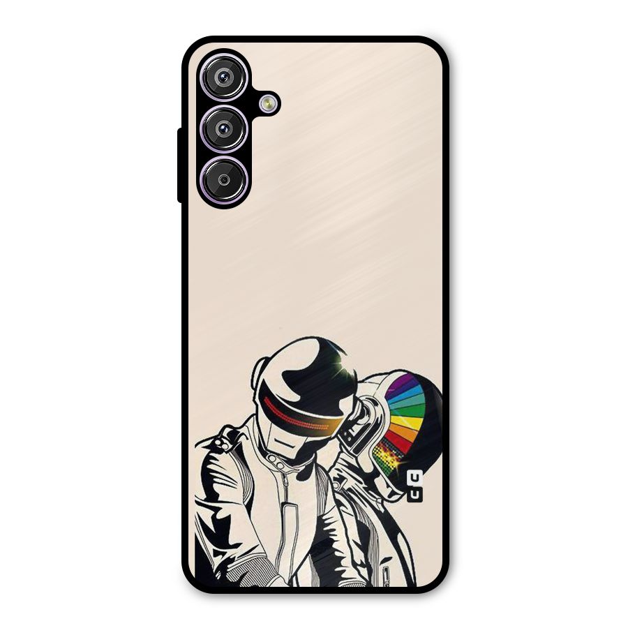 Rainbow Radio Metal Back Case for Galaxy M15