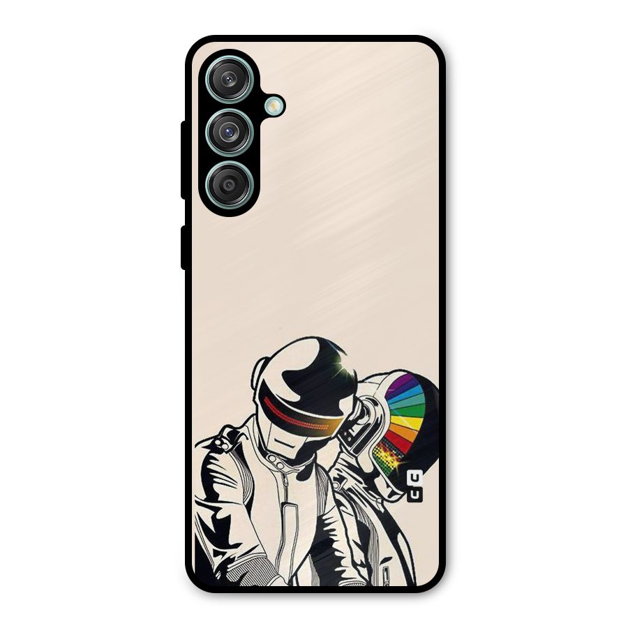 Rainbow Radio Metal Back Case for Galaxy M55 5G