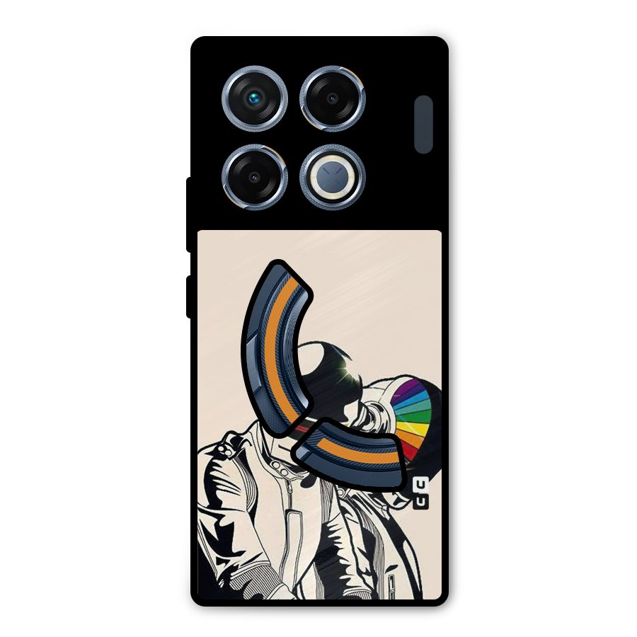 Rainbow Radio Metal Back Case for Infinix GT 20 Pro