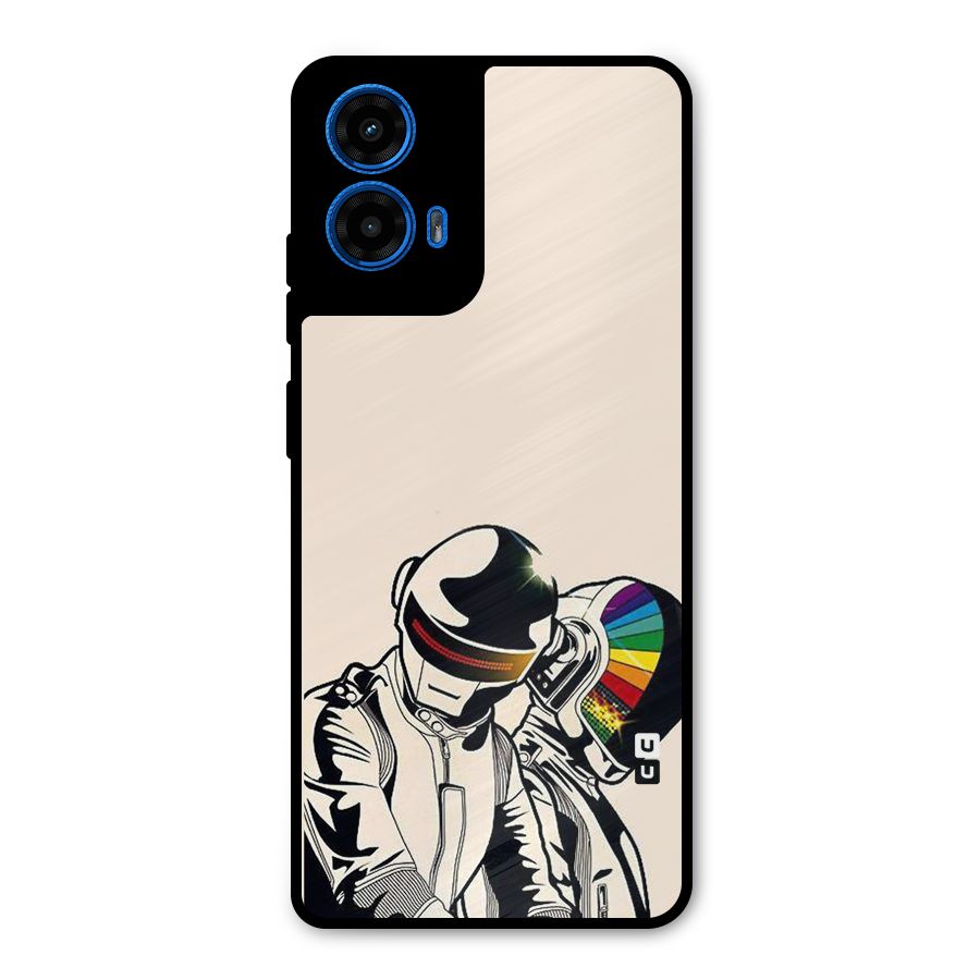 Rainbow Radio Metal Back Case for Moto G45