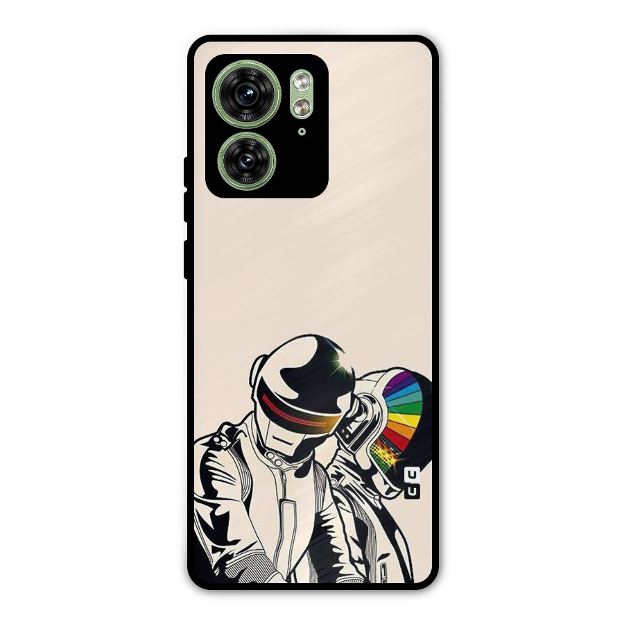Rainbow Radio Metal Back Case for Motorola Edge 40 5G