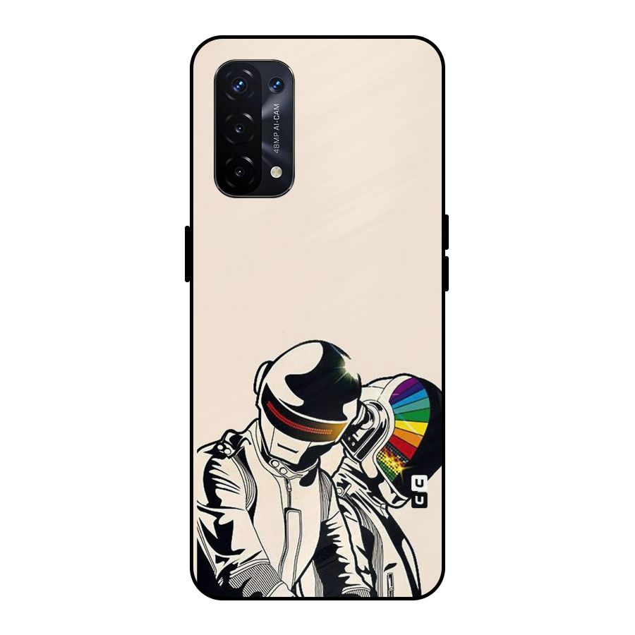 Rainbow Radio Metal Back Case for Oppo A74 5G