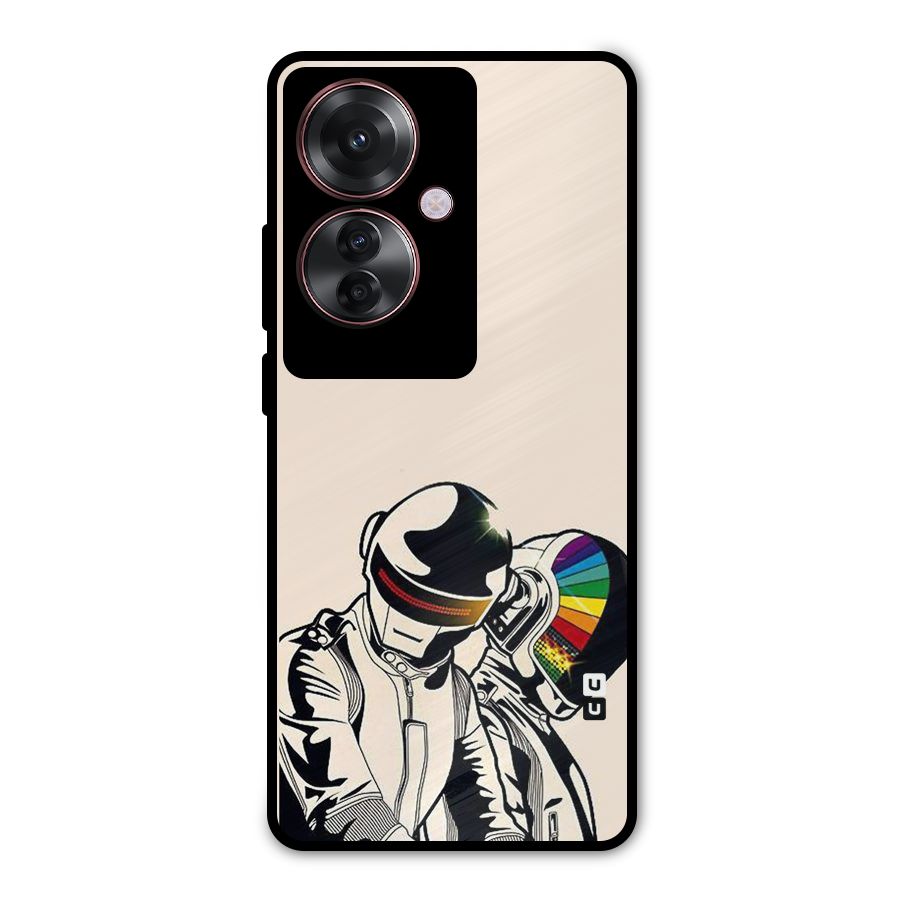 Rainbow Radio Metal Back Case for Oppo F25 Pro