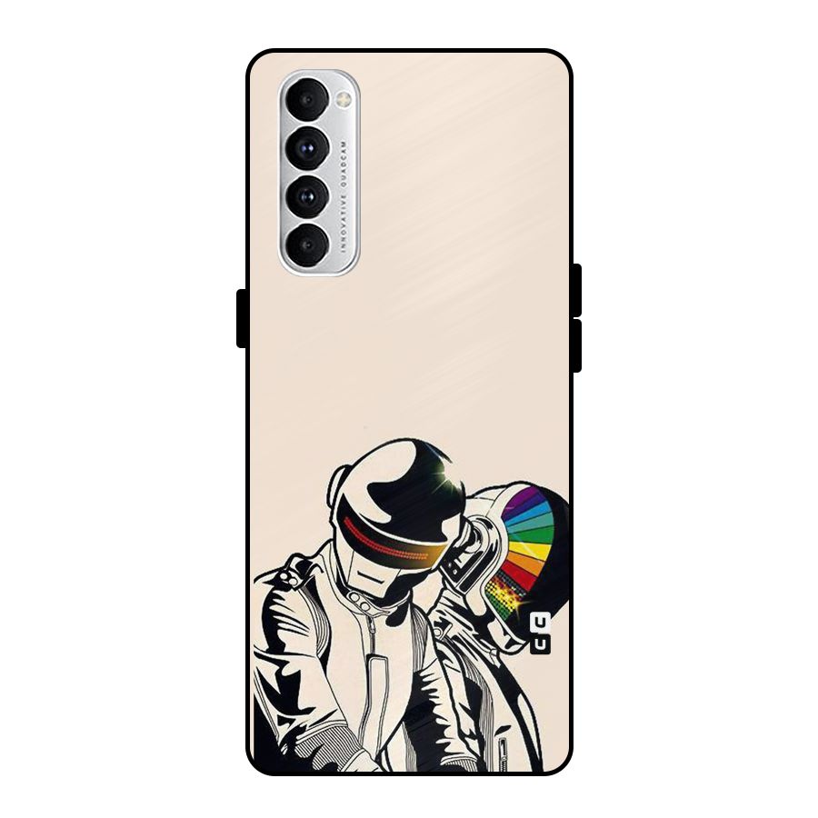 Rainbow Radio Metal Back Case for Oppo Reno4 Pro