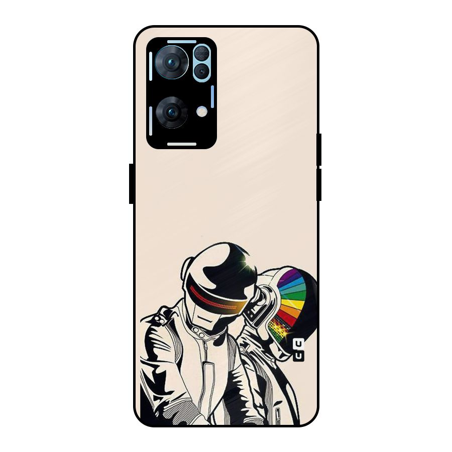 Rainbow Radio Metal Back Case for Oppo Reno7 Pro 5G