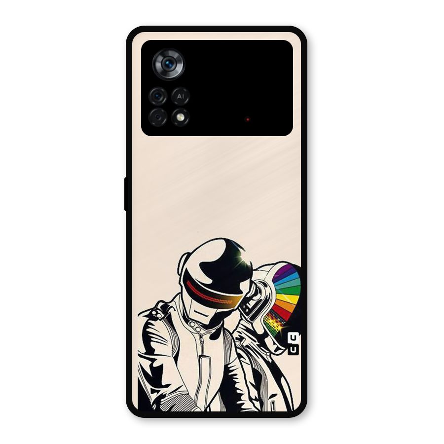 Rainbow Radio Metal Back Case for Poco X4 Pro 5G