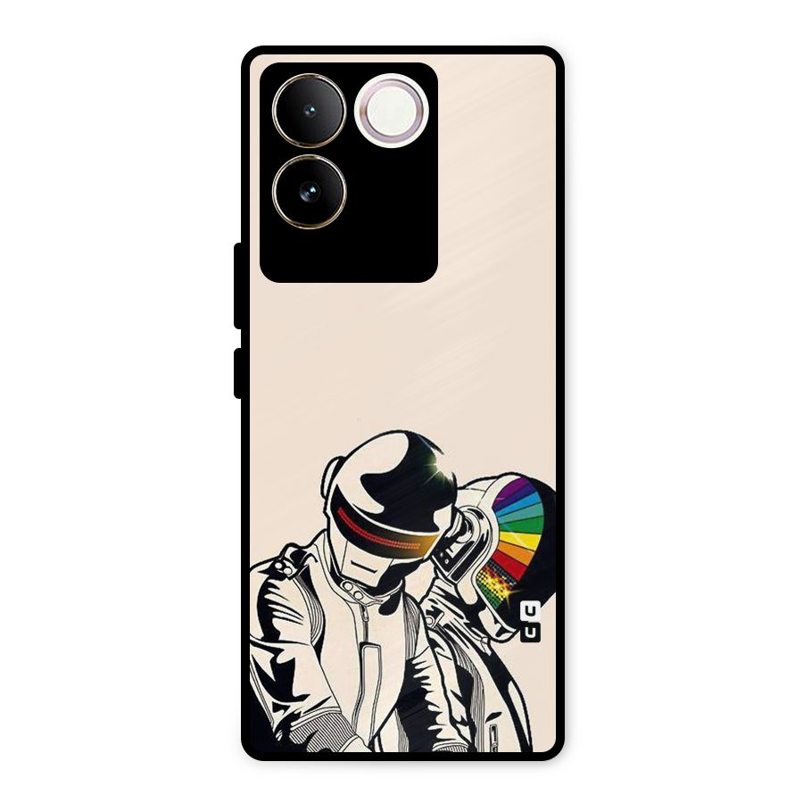 Rainbow Radio Metal Back Case for Vivo T2 Pro