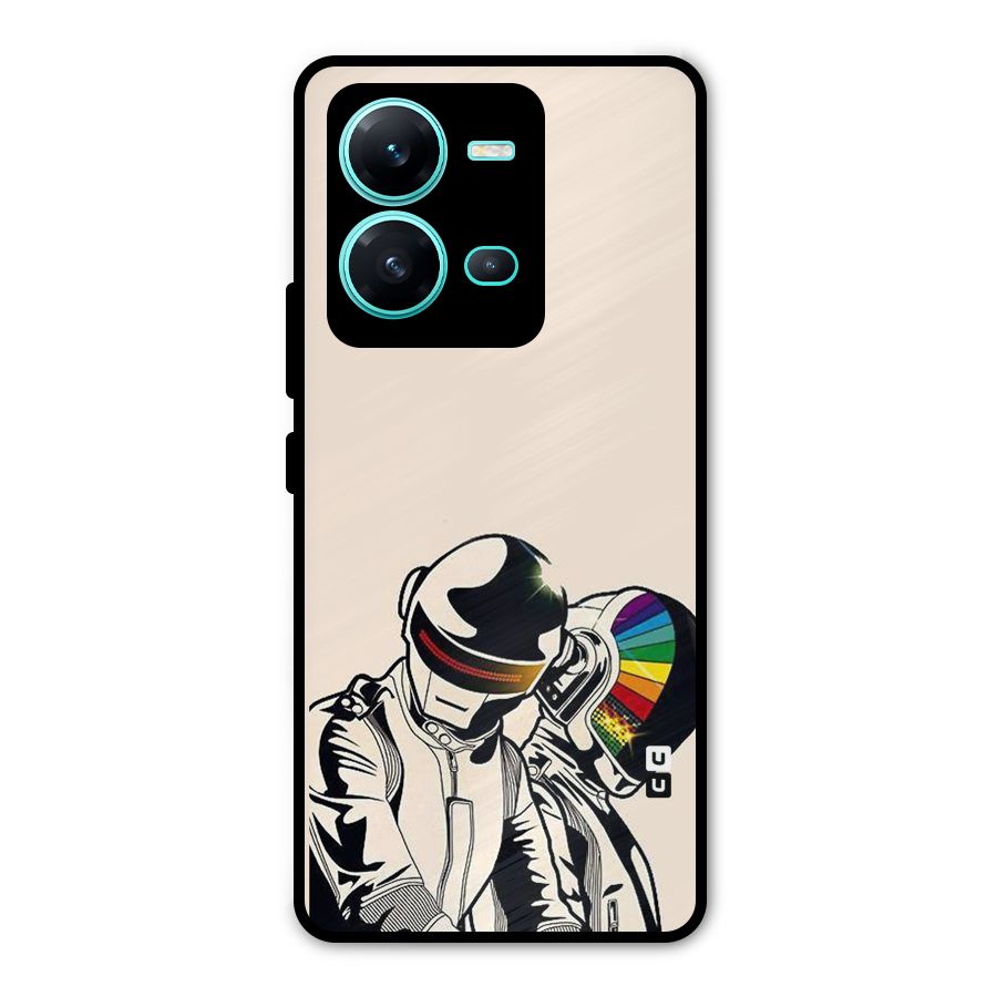 Rainbow Radio Metal Back Case for Vivo V25