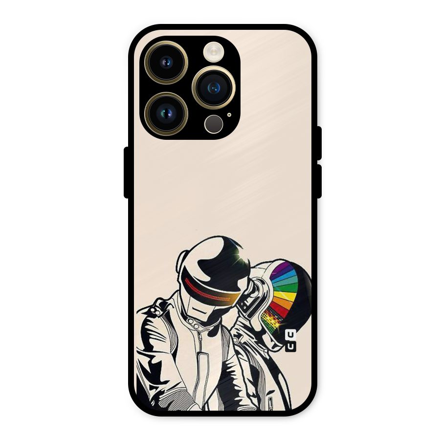Rainbow Radio Metal Back Case for iPhone 14 Pro