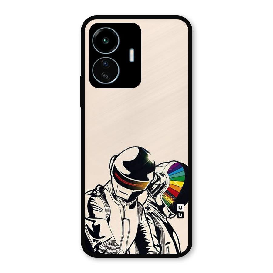 Rainbow Radio Metal Back Case for vivo iQOO Z6 Lite 5G