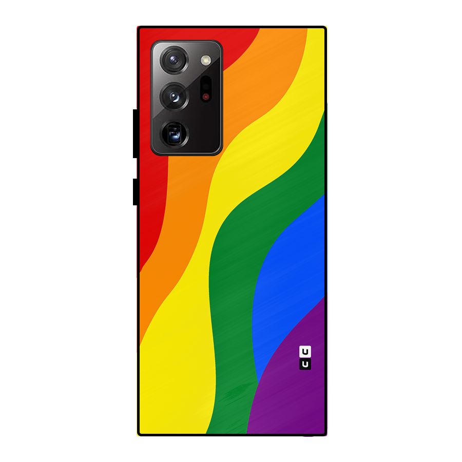 Rainbow Slant Curves Metal Back Case for Galaxy Note 20 Ultra